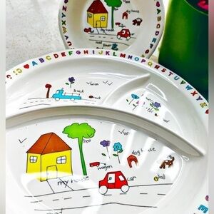 Excellent condition vintage Ana Capa diner plate/bowl set